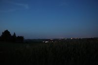 Blick vom Falkenblick aus Das H&ouml;hhaus im Hintergrund Falken und LO 14.09.2021
